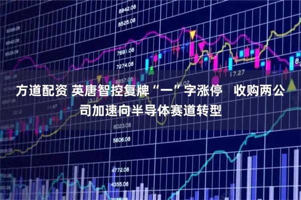 方道配资 英唐智控复牌“一”字涨停   收购两公司加速向半导体赛道转型