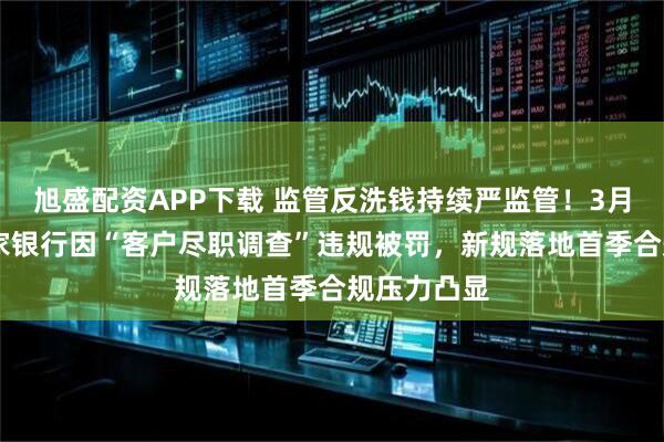 旭盛配资APP下载 监管反洗钱持续严监管！3月以来超20家银行因“客户尽职调查”违规被罚，新规落地首季合规压力凸显