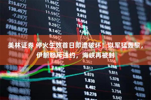 美林证券 停火生效首日即遭破坏！以军猛轰黎，伊朗怒斥违约，海峡再被封